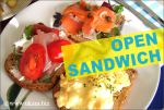 OPEN SANDWICH
<br>
好きな具をのせただけのオープンサンドは、ゆっくり起きた朝にぴったり。
<br>
朝の陽射しを浴びながら、ノンアルコールのビールと一緒に 「楽、一品」。