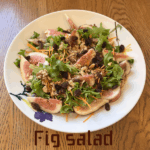 大好きないちじくを使ったサラダ。
<br>
ドレッシングにはバルサミコ酢を